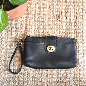 Coach leather wristlet